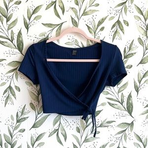 SHEIN Navy Crop Top | Size S